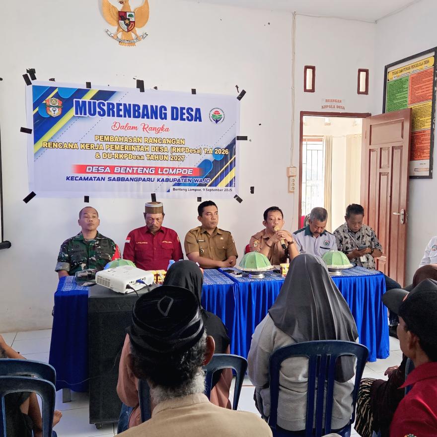 Setelah Musdes Perencanaan Kini Pemdes Benteng Lompoe Adakan Musrenbang Pembahasan Rancangan RKPDesa