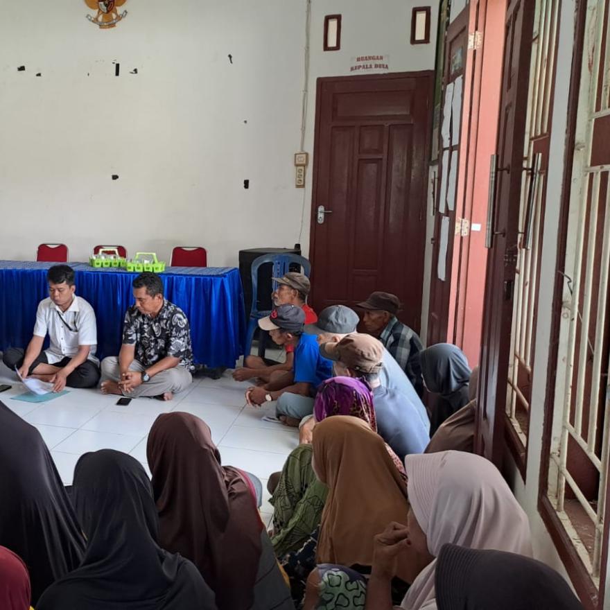 Musyawarah Bantuan Sosial PHK di Desa Benteng Lompoe Berjalan Lancar